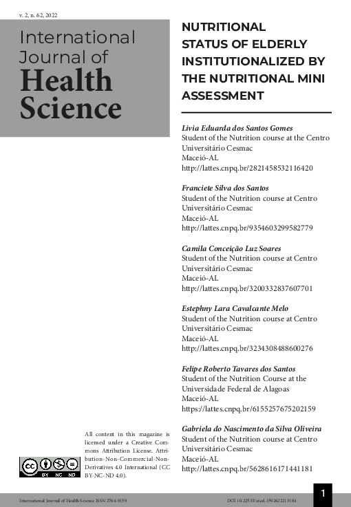(PDF) NUTRITIONAL STATUS OF ELDERLY INSTITUTIONALIZED BY THE ...