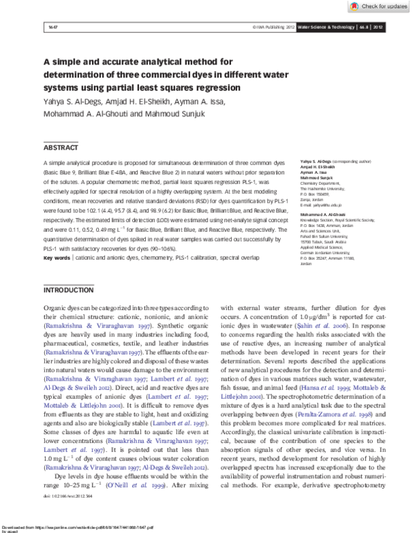 (PDF) A simple and accurate analytical method for determination of ...