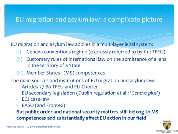 (PDF) EU law on migration and asylum and its impact on migrations by sea