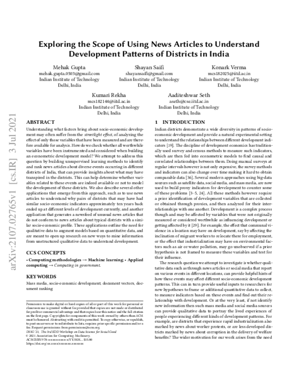 (PDF) Exploring the Scope of Using News Articles to Understand ...