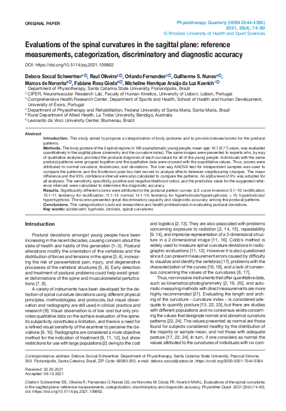 (PDF) Evaluations of the spinal curvatures in the sagittal plane ...