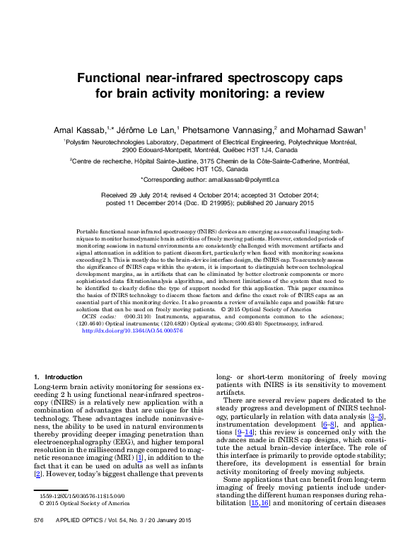 (PDF) Functional near-infrared spectroscopy caps for brain activity ...