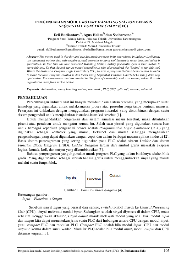 (PDF) Pengendalian Modul Rotary Handling Station Bebasis Sequential ...