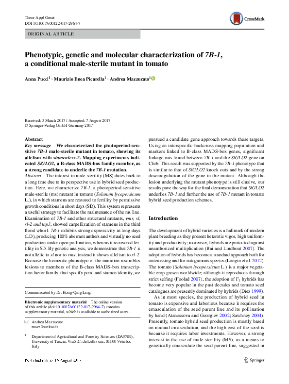 (PDF) Phenotypic, genetic and molecular characterization of a maize low ...