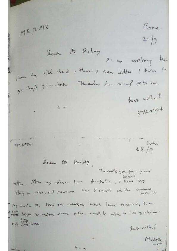 (PDF) Post-cards from Dr.M.K.Naik