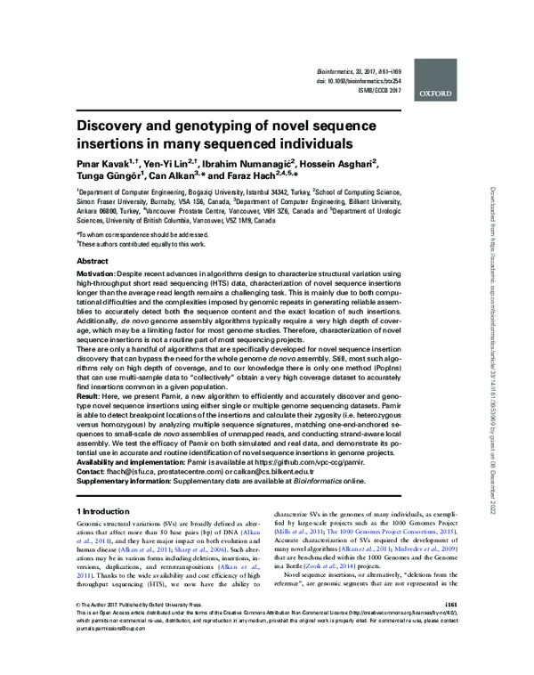 (PDF) Pamir: A Tool for Efficient Discovery of Novel Sequence Insertions