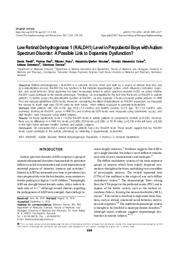 (PDF) Low Retinal Dehydrogenase 1 (RALDH1) Level in Prepubertal Boys ...