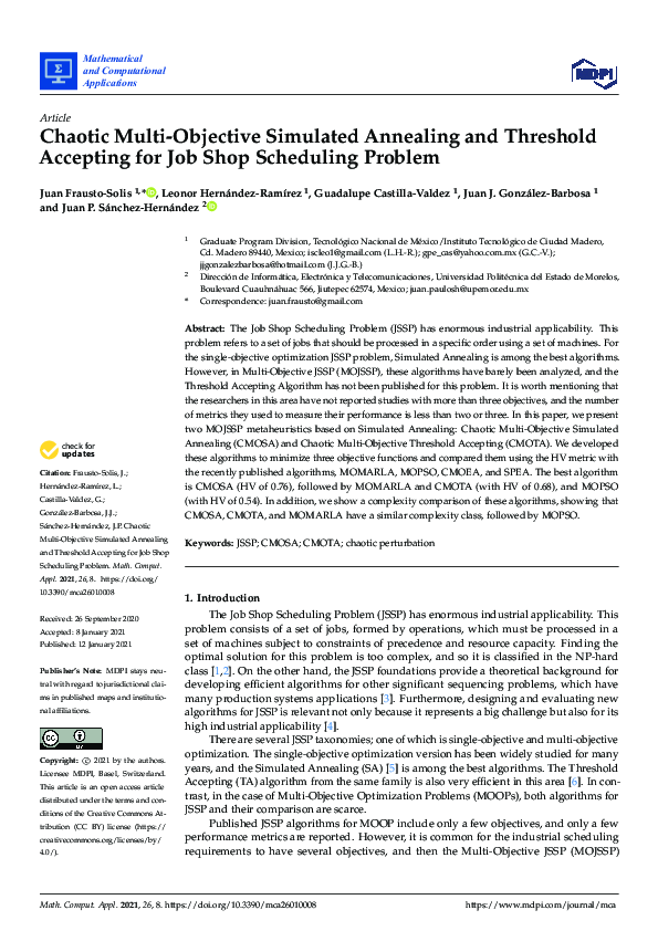 (PDF) Chaotic Multi-Objective Simulated Annealing and Threshold ...