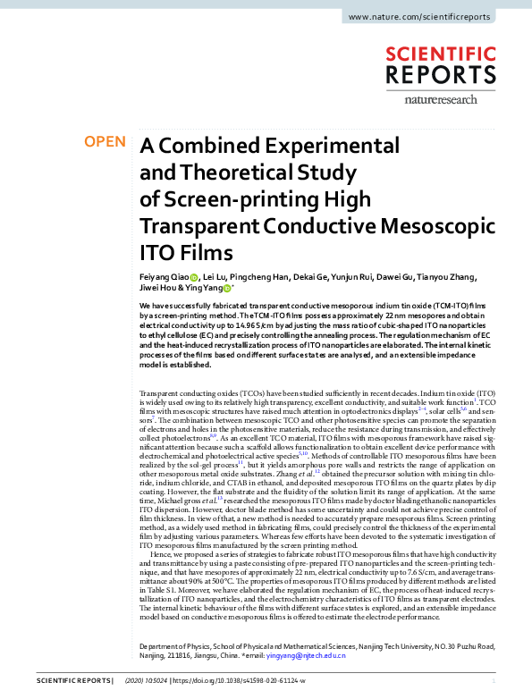(PDF) A Combined Experimental and Theoretical Study of Photodouble ...
