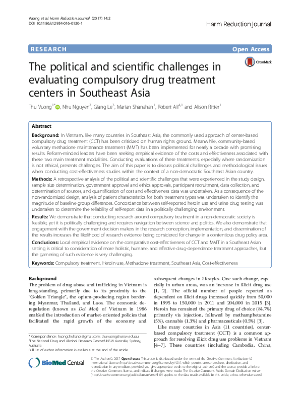 (PDF) The political and scientific challenges in evaluating compulsory ...