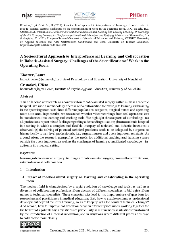 (PDF) A Sociocultural Approach to Interprofessional Learning and ...