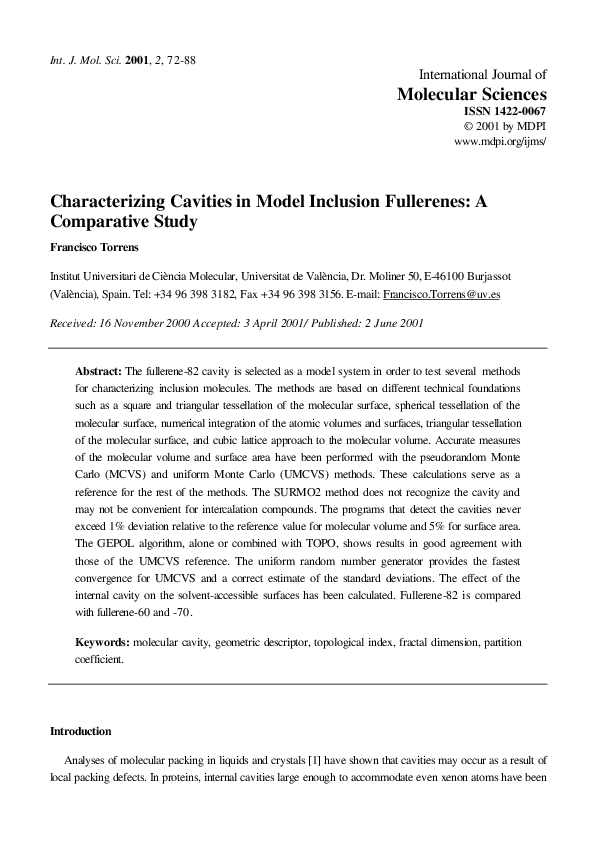 Characterizing Cavities in Model Inclusion Fullerenes: A Comparative Study