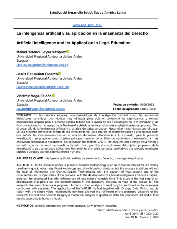 (PDF) La inteligencia artificial y su aplicación en la enseñanza del ...