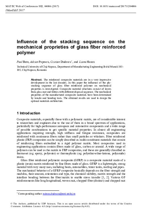 (PDF) Influence of stacking sequence on mechanical properties of basalt ...