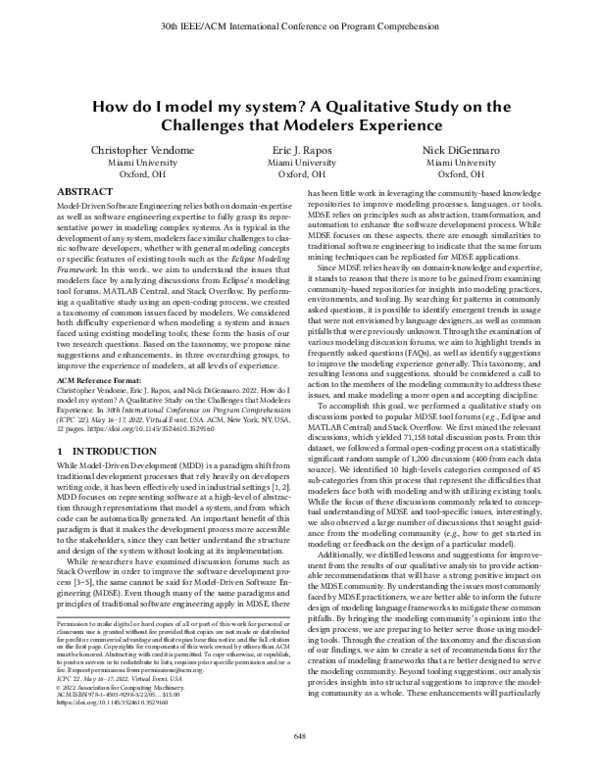 (PDF) How do i model my system?