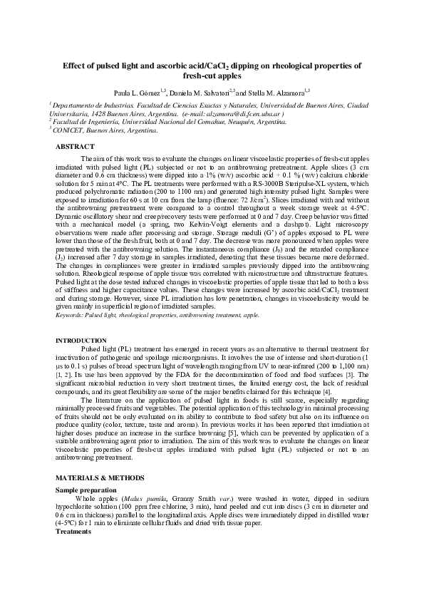 Pdf Effect Of Pulsed Light And Ascorbic Acid Cacl2 Dipping On