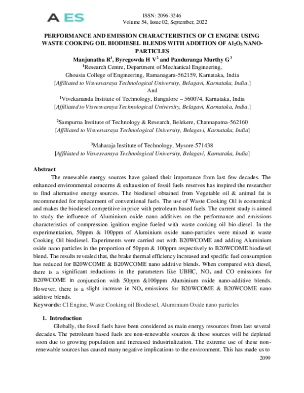 (PDF) Performance and Emission Characteristics of CI Engine Using Waste ...