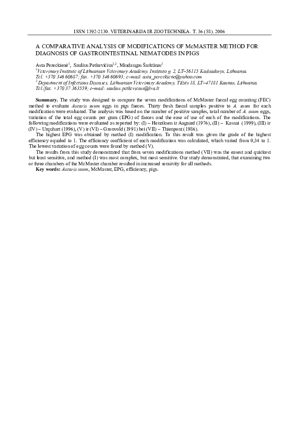 (PDF) A comparative analysis of modifications of McMaster method for ...
