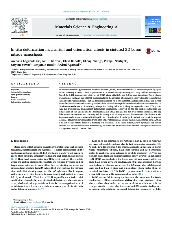 (PDF) In-situ deformation mechanism and orientation effects in sintered ...