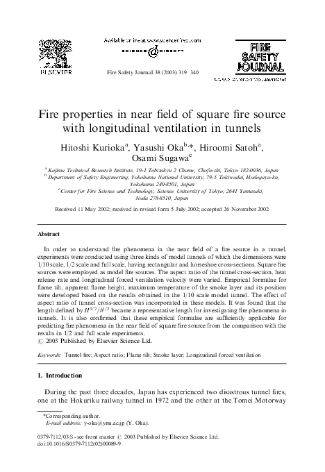 (PDF) Fire properties in near field of square fire source with ...