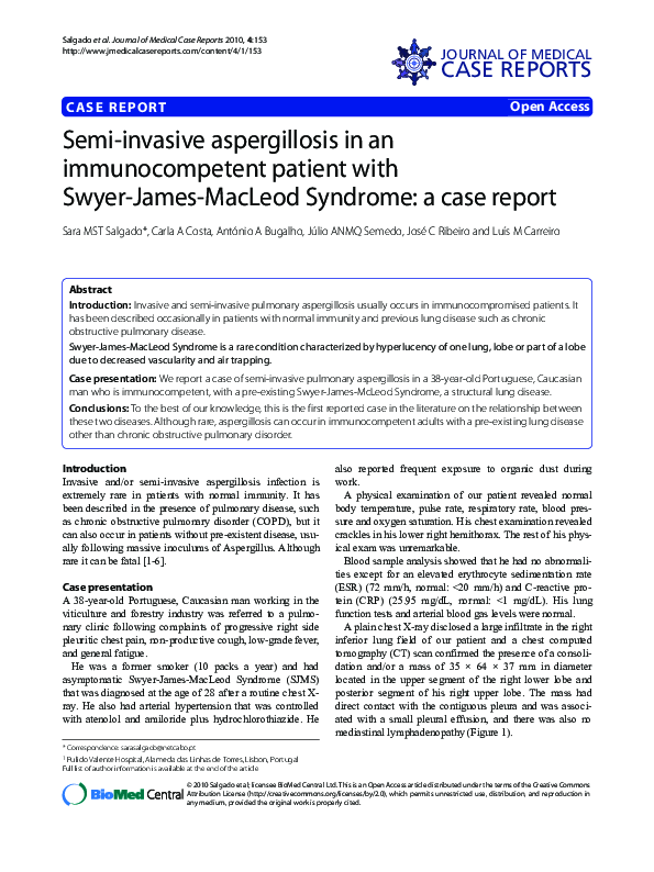 (PDF) Semi-invasive aspergillosis in an immunocompetent patient with ...