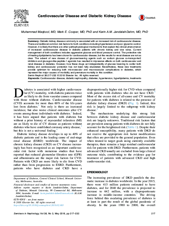 (PDF) Cardiovascular Disease and Diabetic Kidney Disease