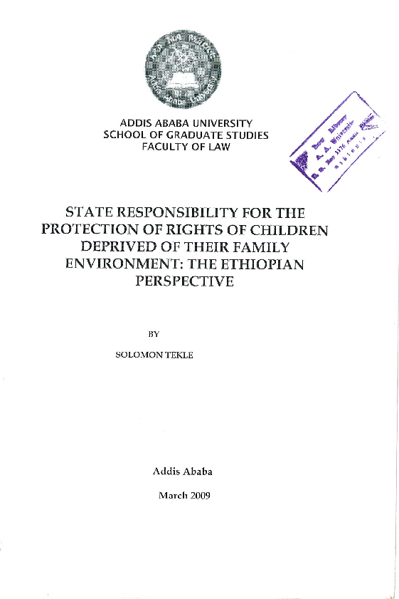 (PDF) State Responsibility For the Protection of Rights of Children ...