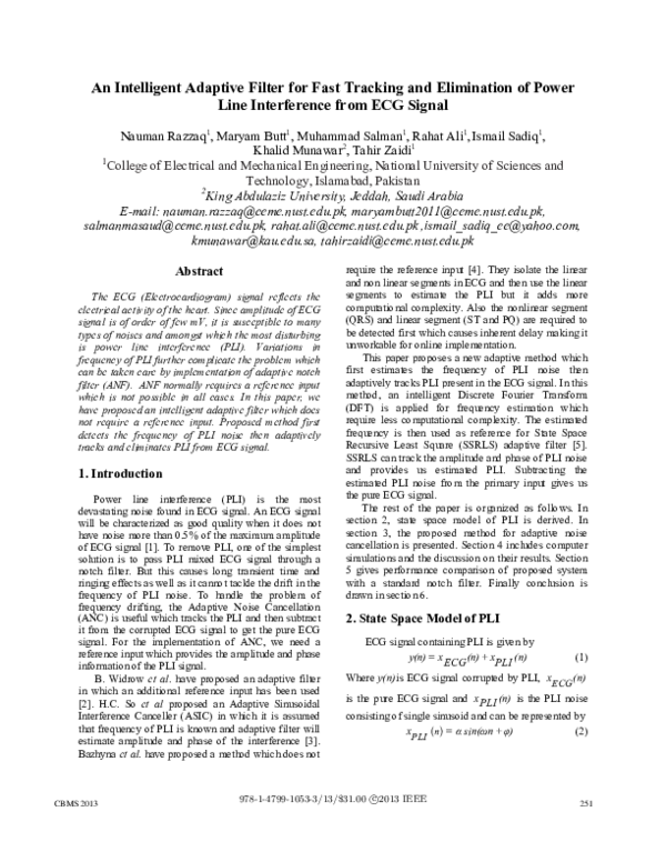 (PDF) An intelligent adaptive filter for fast tracking and elimination ...
