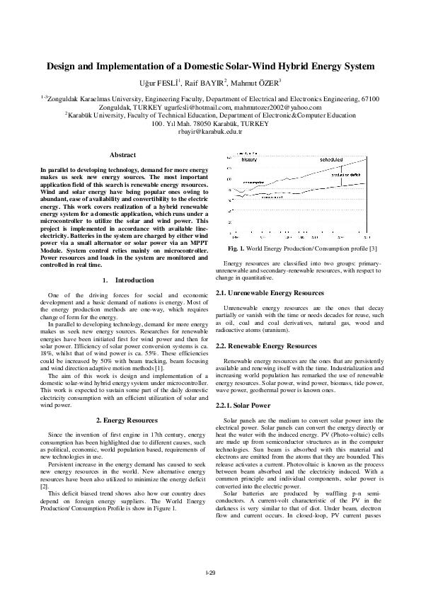 (PDF) Design and implementation of a domestic solar-wind hybrid energy ...