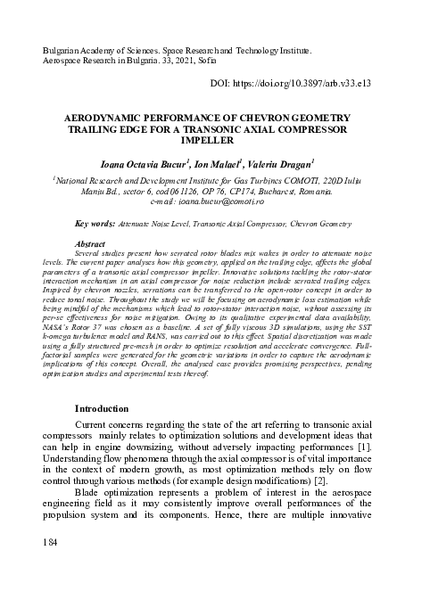 (PDF) Aerodynamic performance of chevron geometry trailing edge for a ...