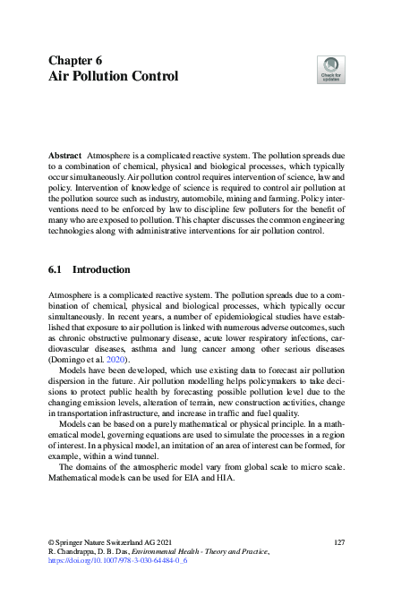 (PDF) Air Pollution Control