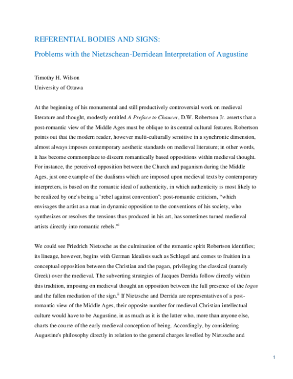 (PDF) Referential Bodies and Signs: Problems with the Nietzschean ...