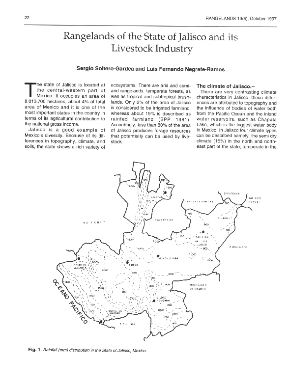(PDF) Rangelands of the State of Jalisco and Its Livestock Industry