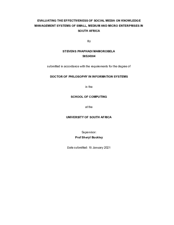 (PDF) Evaluating the effectiveness of social media on knowledge ...