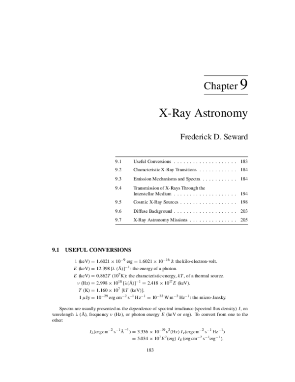 (PDF) X-Ray Astronomy