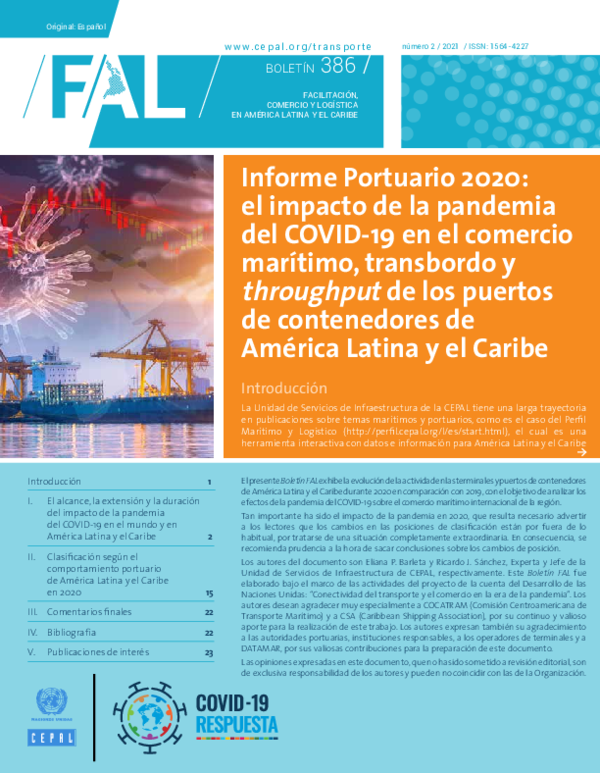 (PDF) Informe Portuario 2020: el impacto de la pandemia del COVID-19 en ...