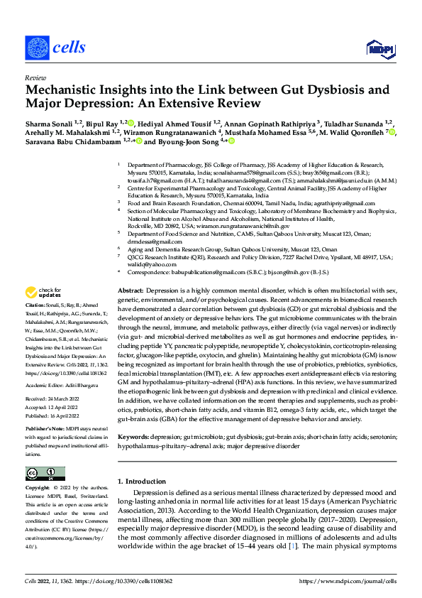 (PDF) Mechanistic Insights into the Link between Gut Dysbiosis and ...