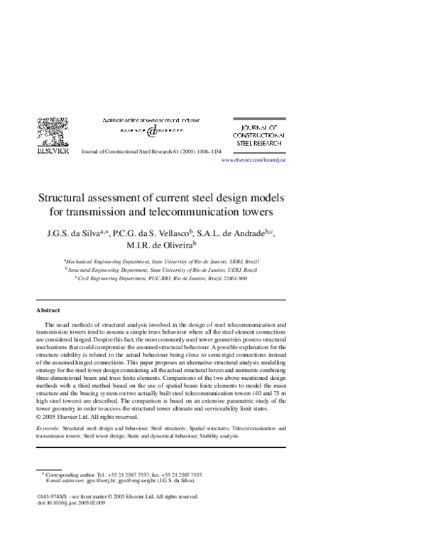 (PDF) Structural assessment of current steel design models for ...