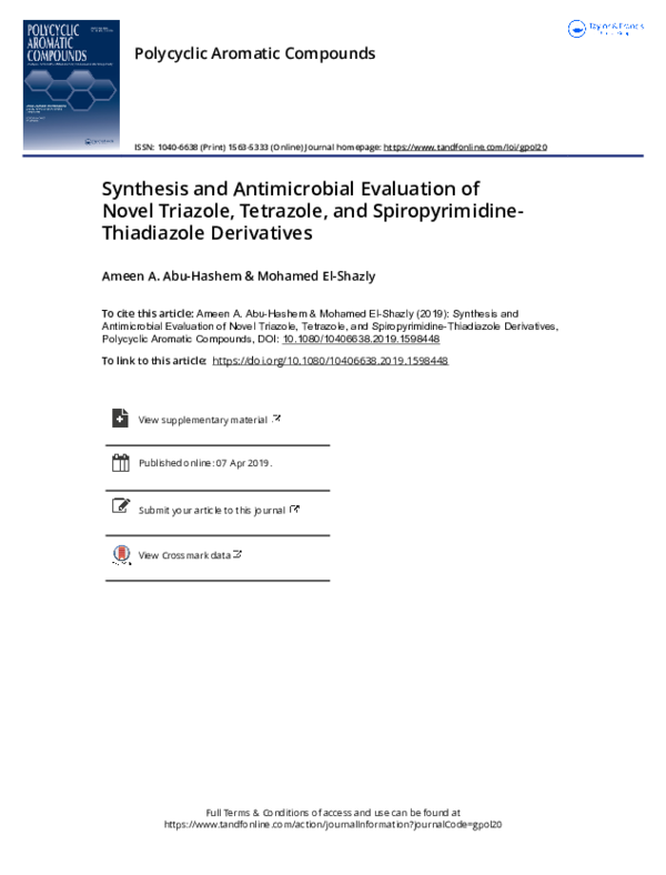 (PDF) Synthesis and antimicrobial evaluation of novel N-substituted 4 ...