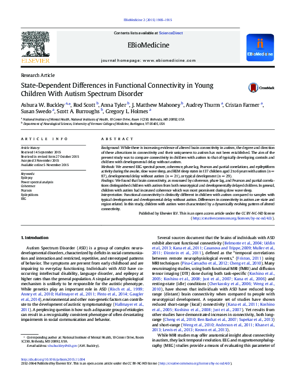 (PDF) State-Dependent Differences in Functional Connectivity in Young ...