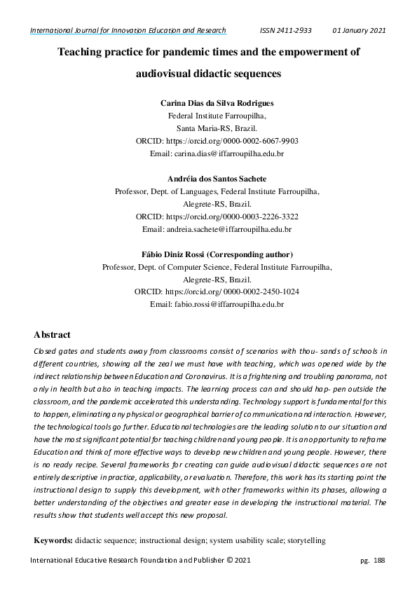 (PDF) Teaching practice for pandemic times and the empowerment of ...