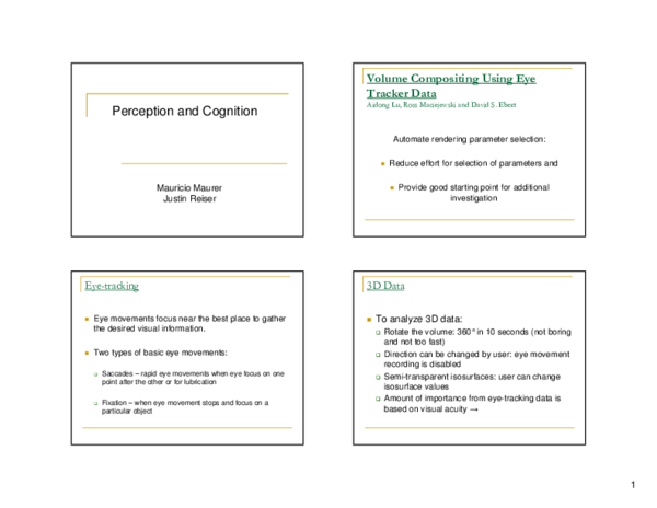 (PDF) Perception and Cognition