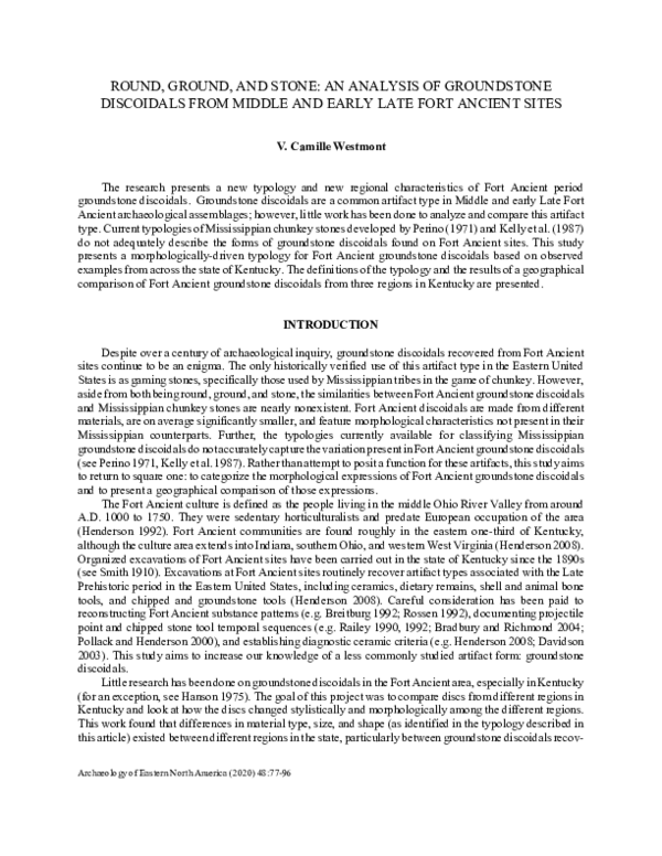 (PDF) Round, Ground, and Stone: An Analysis of Groundstone Discoidals ...
