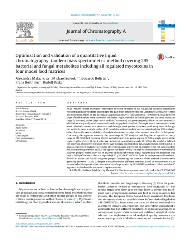 (PDF) Optimization and validation of a quantitative liquid ...
