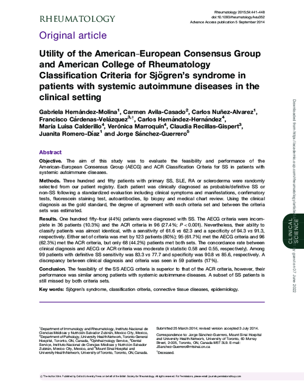 (PDF) Utility of the American-European Consensus Group and American ...