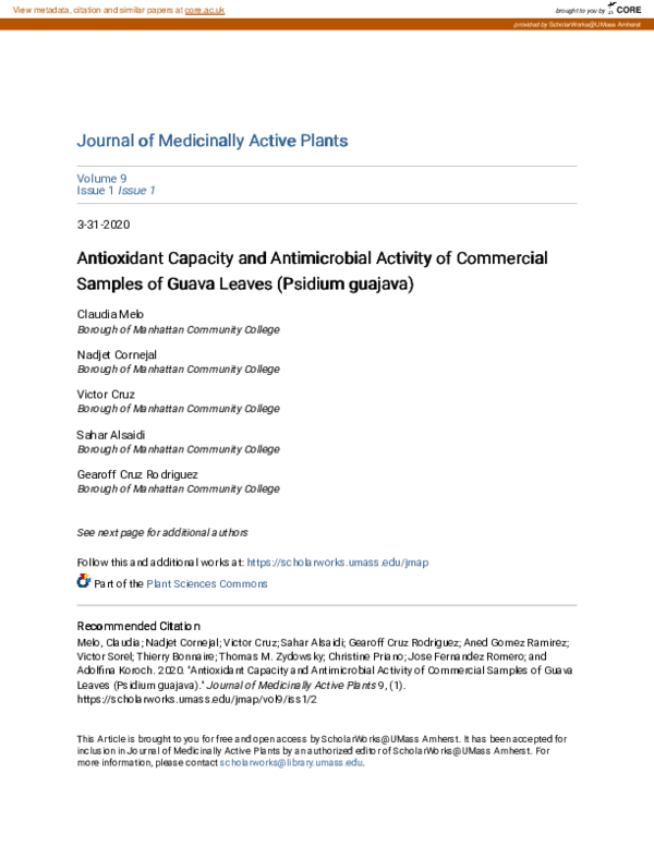 (PDF) Antioxidant Capacity and Antimicrobial Activity of Commercial ...