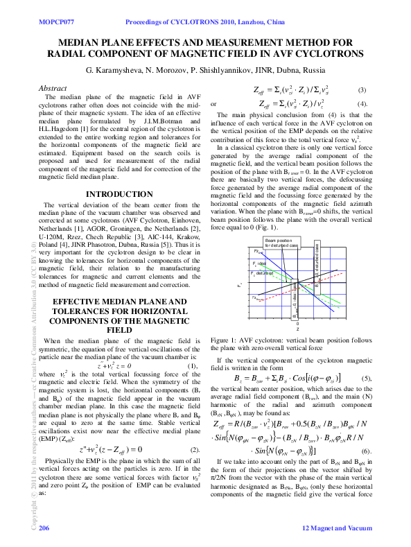 (PDF) Median Plane Effects and Measurement Method for Radial Component ...