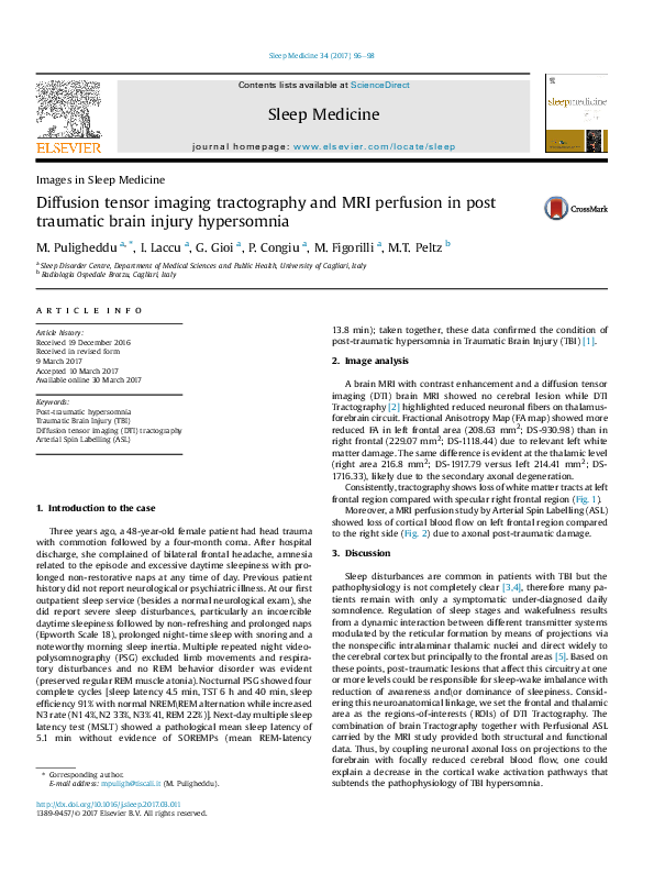 (PDF) Diffusion tensor imaging tractography and MRI perfusion in post ...
