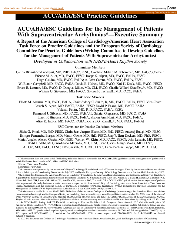 (PDF) ACC/AHA/ESC Guidelines for the Management of Patients with ...