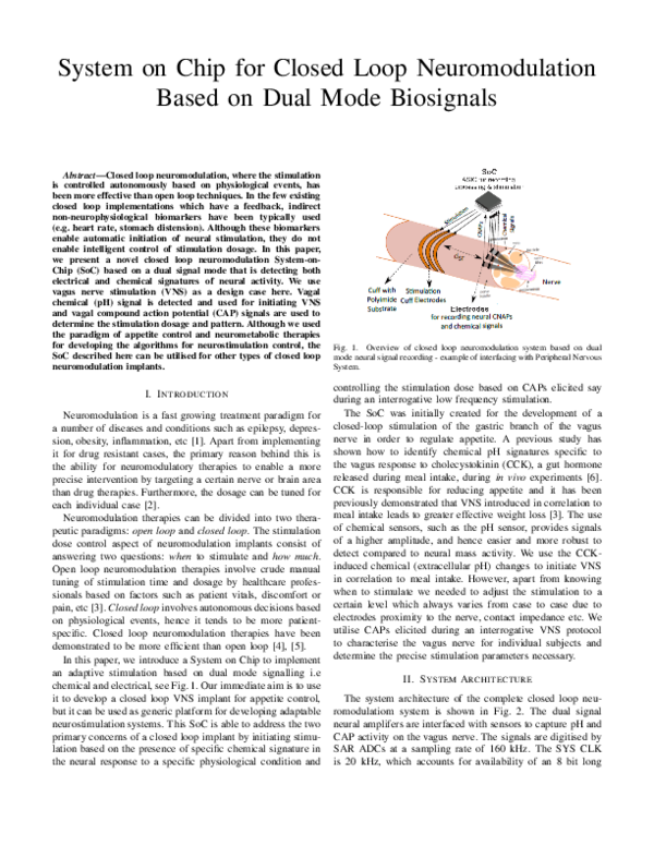 (PDF) System on Chip for Closed Loop Neuromodulation Based on Dual Mode ...